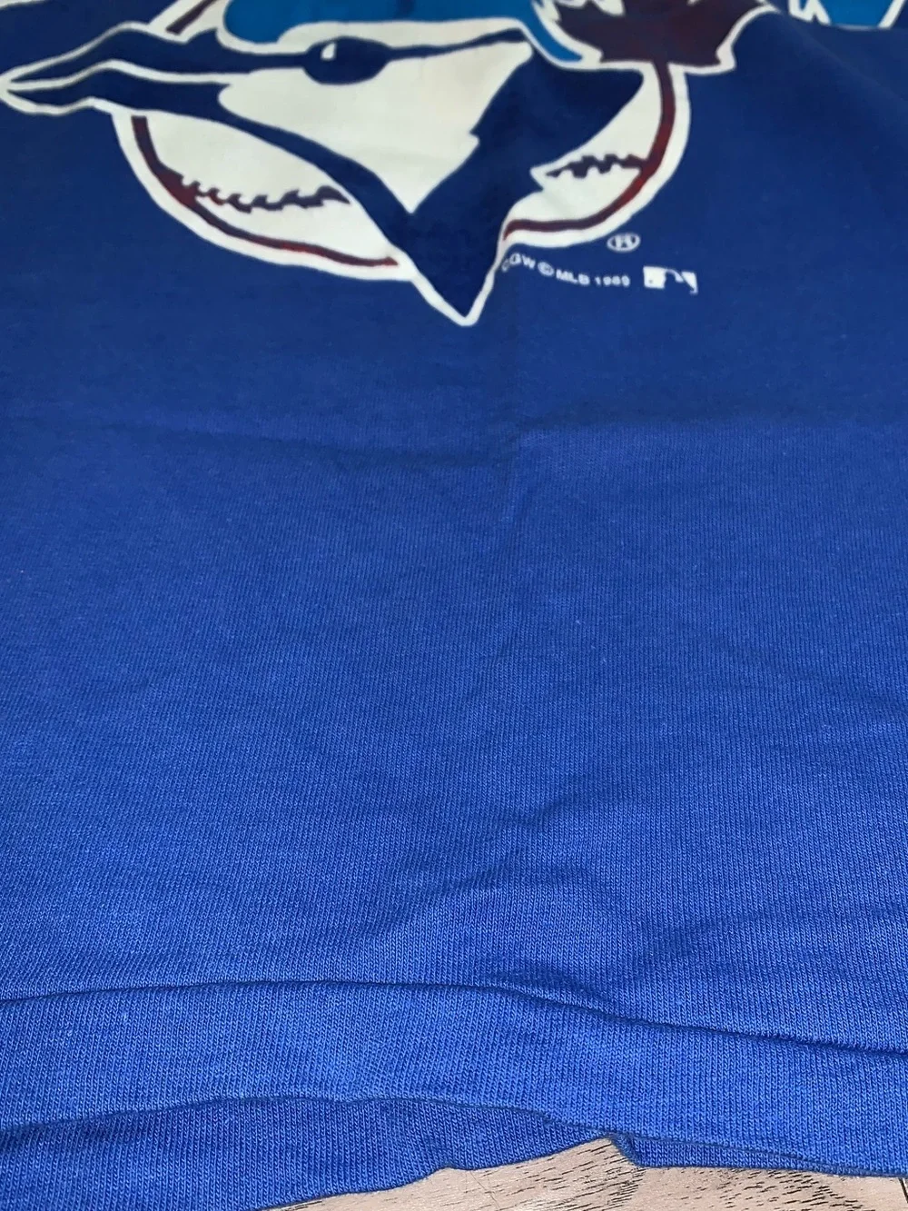 Vintage 1989 Toronto Blue Jays Team Logo Tank Top Size XL Single Stitch By Waves - Picture 7 of 7